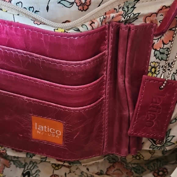 Latico Leather Raspberry Distressed Handbag Purse - Picture 2 of 11